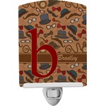 Vintage Hipster Ceramic Night Light (Personalized)