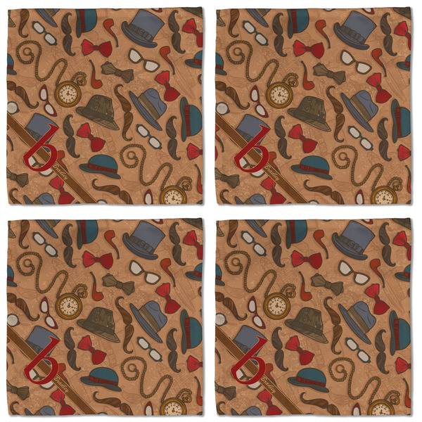 Vintage Hipster Cloth Napkins - Personalized Lunch (APPROVAL) Set of 4