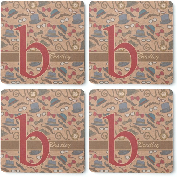 Vintage Hipster Coaster Rubber Back - Apvl