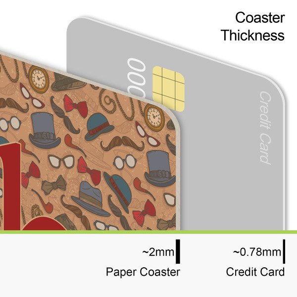 Vintage Hipster Coaster Thickness