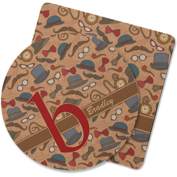 Custom Vintage Hipster Rubber Backed Coaster (Personalized)