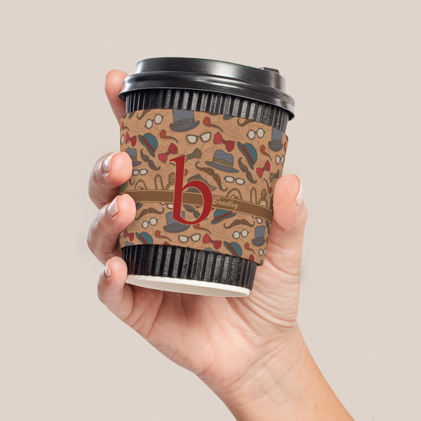 Vintage Hipster Coffee Cup Sleeve - LIFESTYLE