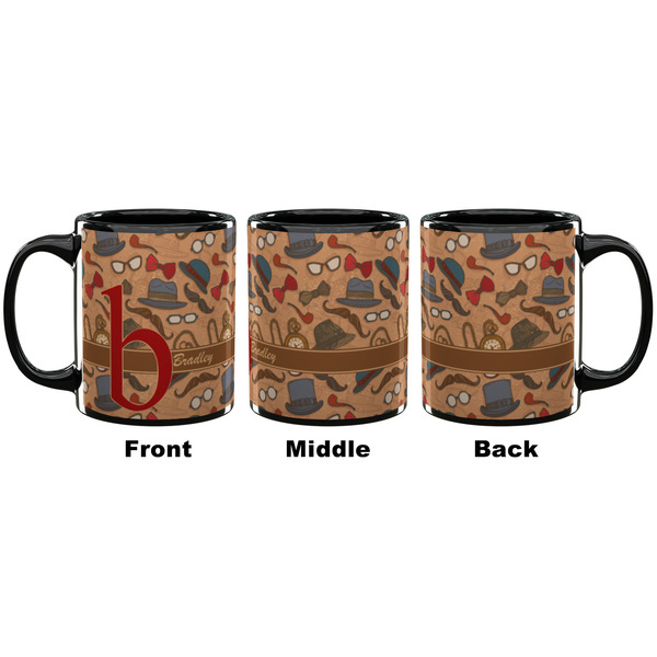 Vintage Hipster Coffee Mug - 11 oz - Black APPROVAL