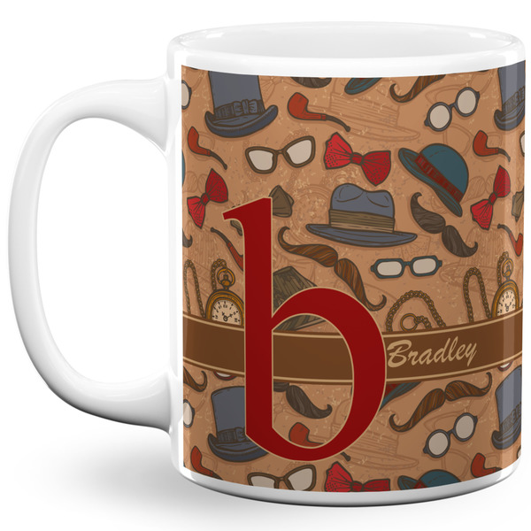 Custom Vintage Hipster 11 Oz Coffee Mug - White (Personalized)