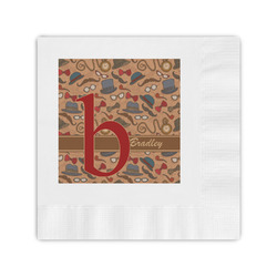 Vintage Hipster Coined Cocktail Napkins (Personalized)