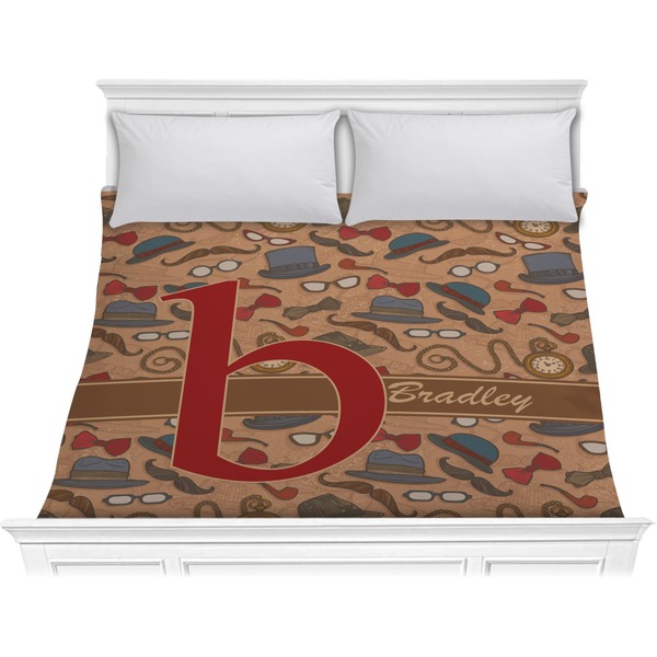 Custom Vintage Hipster Comforter - King (Personalized)