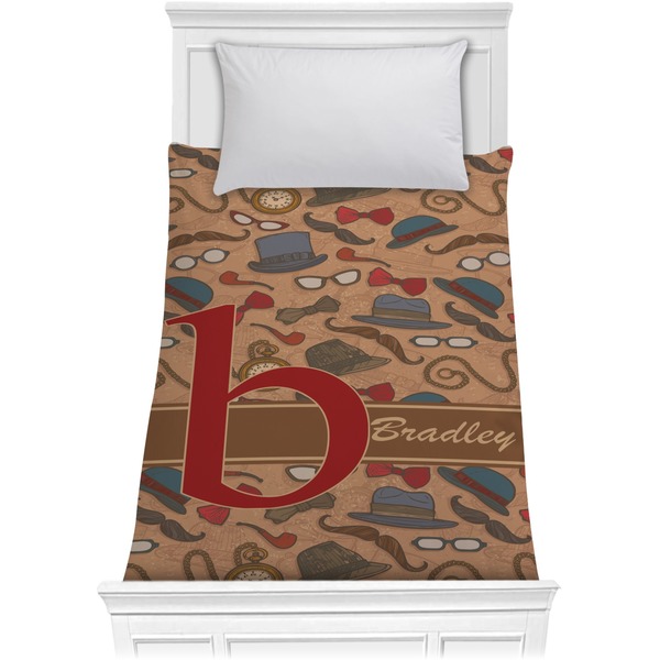 Custom Vintage Hipster Comforter - Twin XL (Personalized)