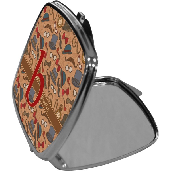 Vintage Hipster Compact Mirror (Side View)