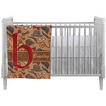 Vintage Hipster Crib Comforter / Quilt (Personalized)