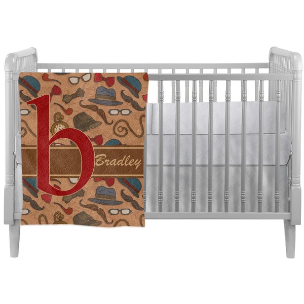 Custom Vintage Hipster Crib Comforter / Quilt (Personalized)