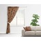 Vintage Hipster Curtain With Window and Rod - in Room Matching Pillow