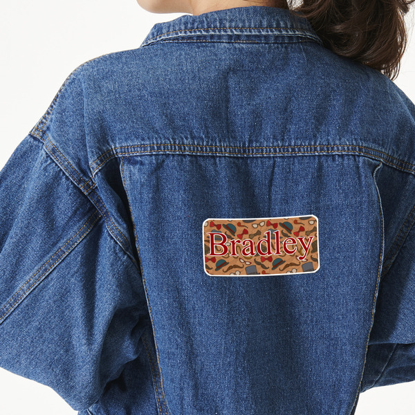 Custom Vintage Hipster Twill Iron On Patch - Custom Shape - X-Large (Personalized)