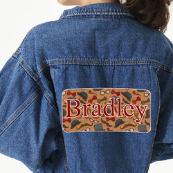 Vintage Hipster Twill Iron On Patch - Custom Shape - 3XL (Personalized)
