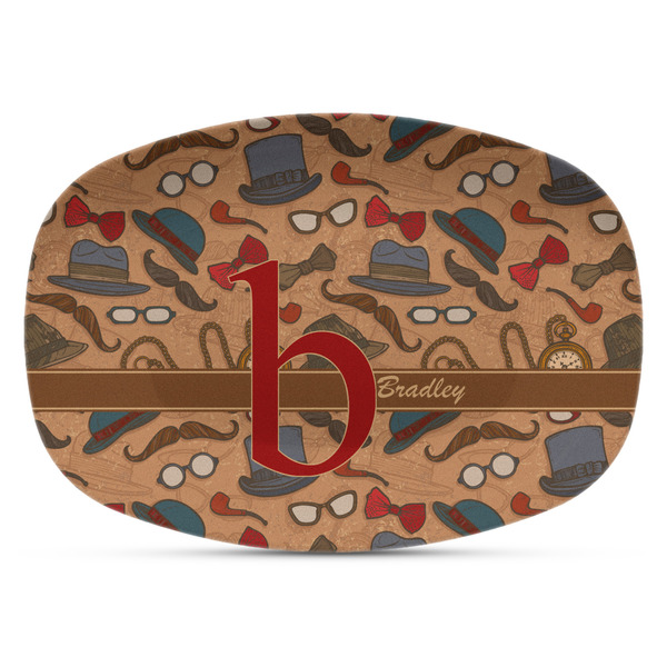 Custom Vintage Hipster Plastic Platter - Microwave & Oven Safe Composite Polymer (Personalized)