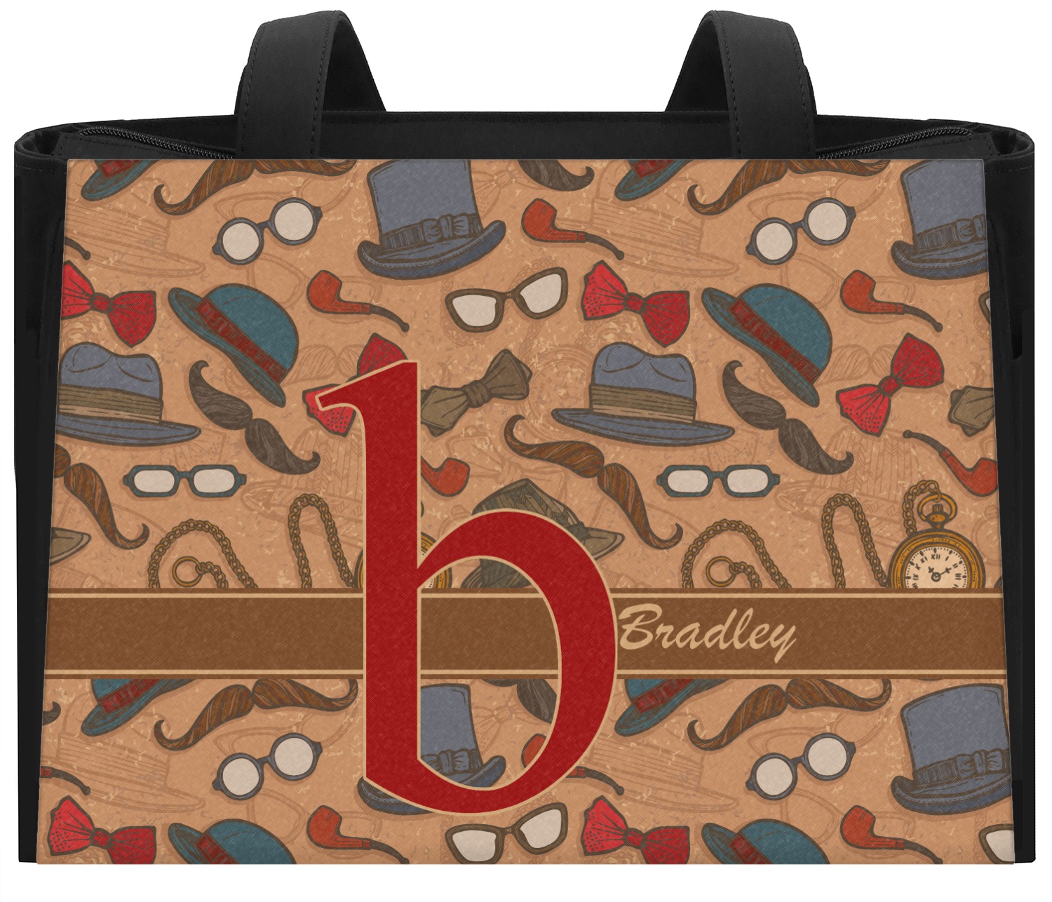 Vintage Hipster Diaper Bag Front (Personalized) YouCustomizeIt