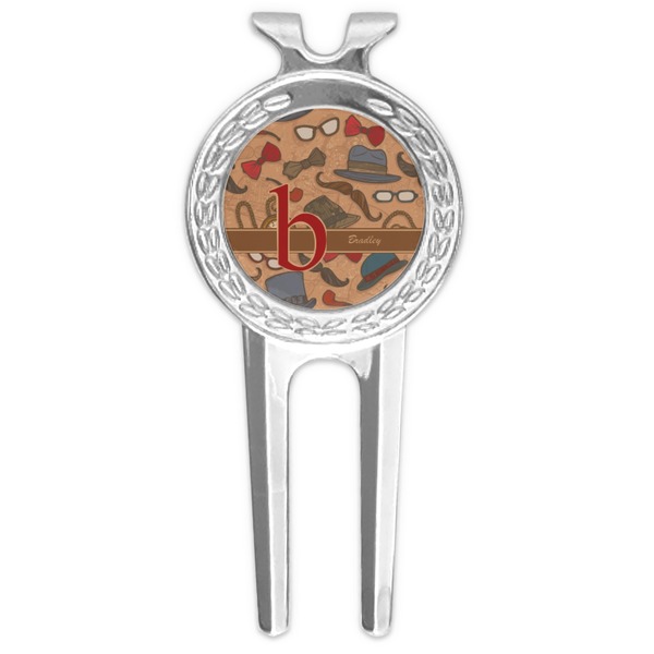 Custom Vintage Hipster Golf Divot Tool & Ball Marker (Personalized)