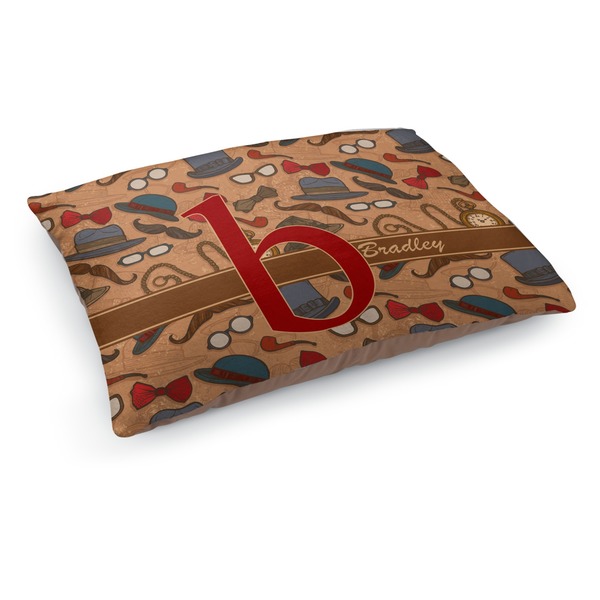 Custom Vintage Hipster Dog Bed - Medium w/ Name and Initial