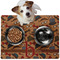 Vintage Hipster Dog Food Mat - Medium LIFESTYLE