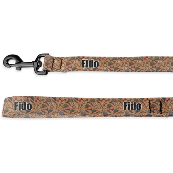 Custom Vintage Hipster Deluxe Dog Leash - 4 ft (Personalized)