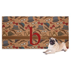Vintage Hipster Dog Towel (Personalized)