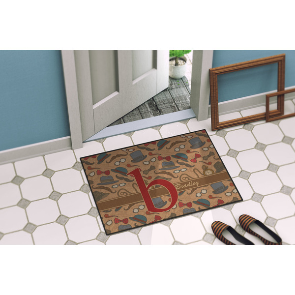 Vintage Hipster Door Mat Lifestyle