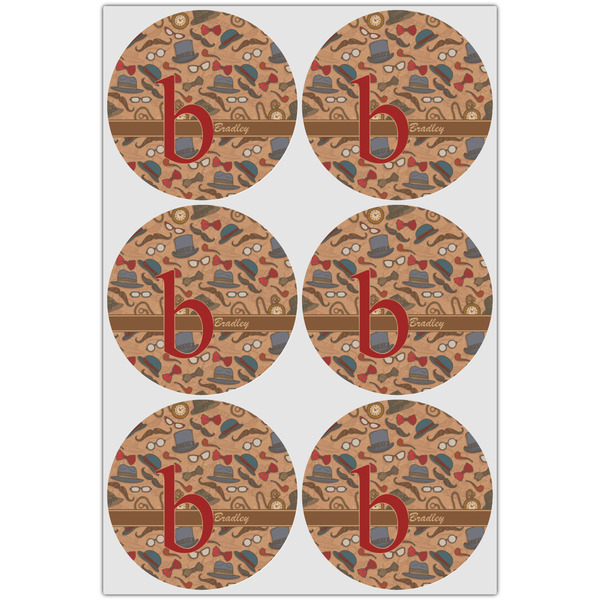 Vintage Hipster Drink Topper - Large - Set of 6