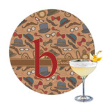 Vintage Hipster Printed Drink Topper (Personalized)