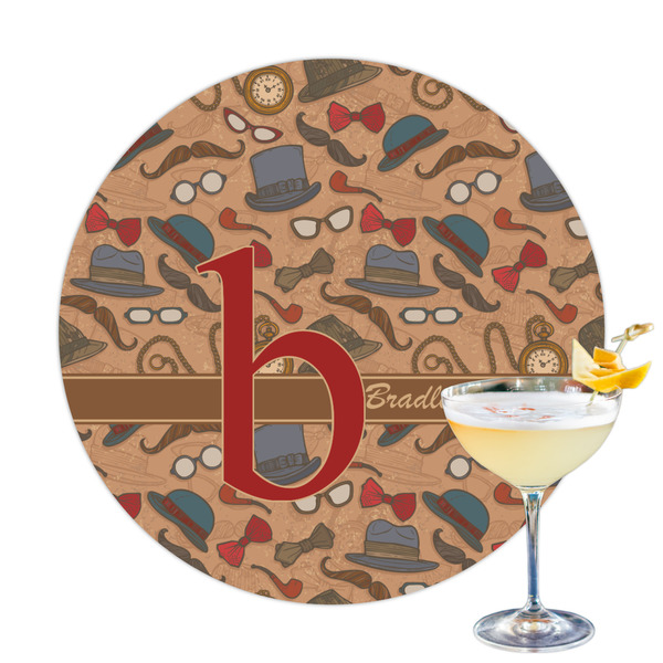 Custom Vintage Hipster Printed Drink Topper (Personalized)