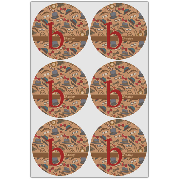 Vintage Hipster Drink Topper - XLarge - Set of 6