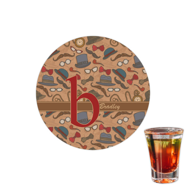 Custom Vintage Hipster Printed Drink Topper - 1.5" (Personalized)
