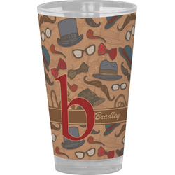 Vintage Hipster Pint Glass - Full Color (Personalized)