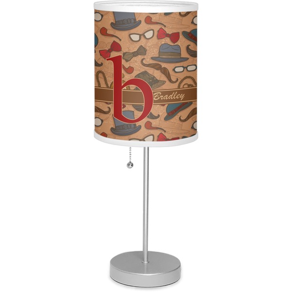 Custom Vintage Hipster 7" Drum Lamp with Shade Linen (Personalized)