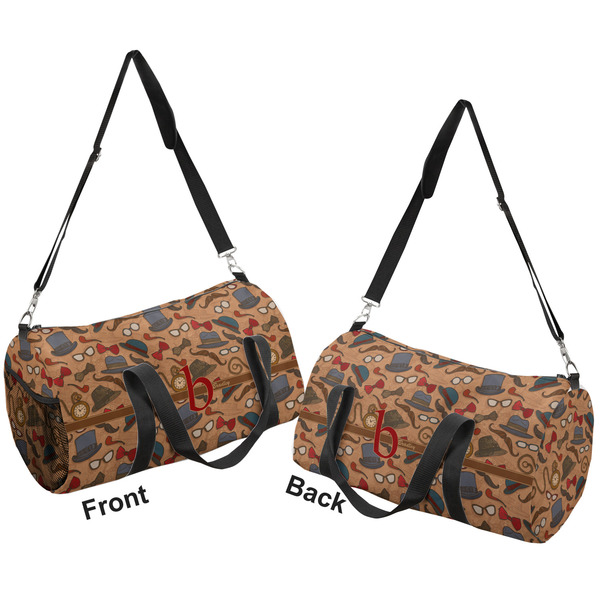 Vintage Hipster Duffle bag large front and back sides