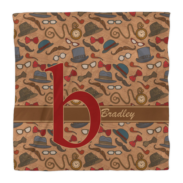 Vintage Hipster Duvet Cover - Queen - Front