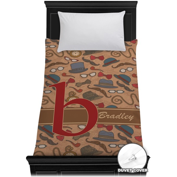 Custom Vintage Hipster Duvet Cover - Twin (Personalized)
