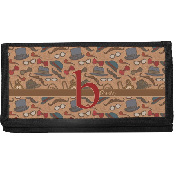 Custom Vintage Hipster Canvas Checkbook Cover (Personalized)