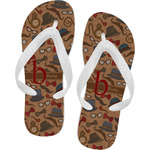 Vintage Hipster Flip Flops - XSmall (Personalized)