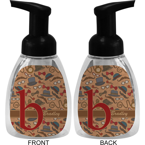 Vintage Hipster Foam Soap Bottle (Front & Back)