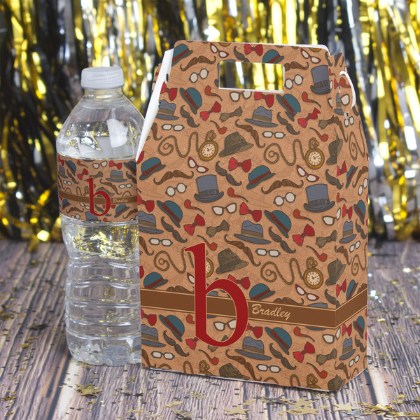 Vintage Hipster Gable Favor Box - In Context