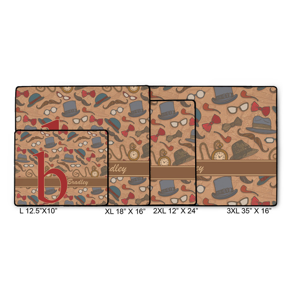 Vintage Hipster Gaming Mats - SIZE CHART