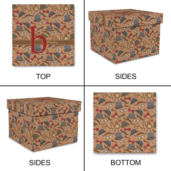 Vintage Hipster Gift Boxes with Lid - Canvas Wrapped - Large - Approval