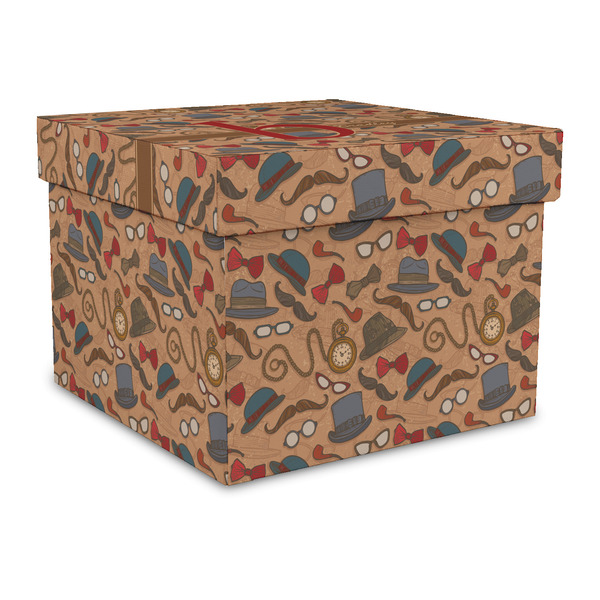 Custom Vintage Hipster Gift Box with Lid - Canvas Wrapped - Large (Personalized)