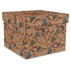 Vintage Hipster Gift Box with Lid - Canvas Wrapped - XX-Large (Personalized)