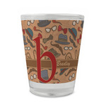 Vintage Hipster Glass Shot Glass - 1.5 oz - Set of 4 (Personalized)