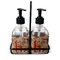 Vintage Hipster Glass Soap & Lotion Bottle Set (Personalized)