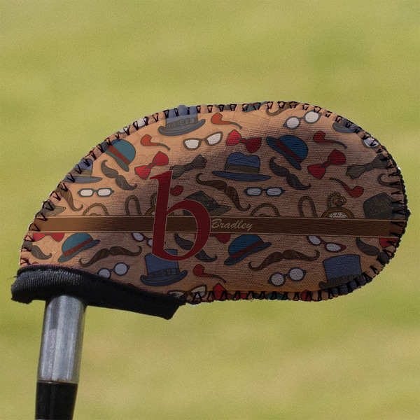 Custom Vintage Hipster Golf Club Iron Cover - Single (Personalized)