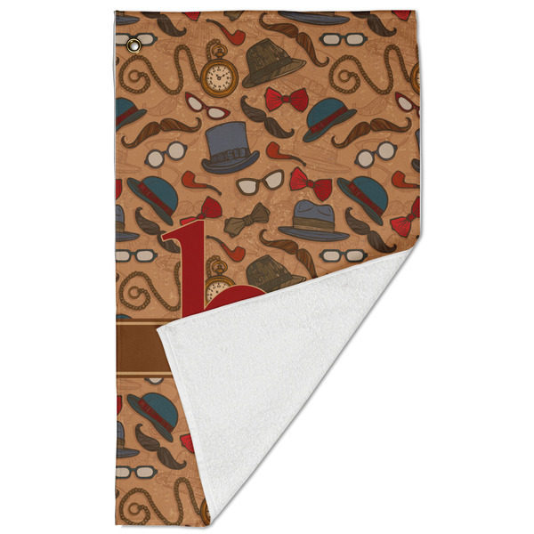 Vintage Hipster Golf Towel - Folded (Large)