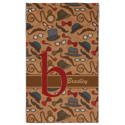 Vintage Hipster Golf Towel - Poly-Cotton Blend - Large w/ Name and Initial