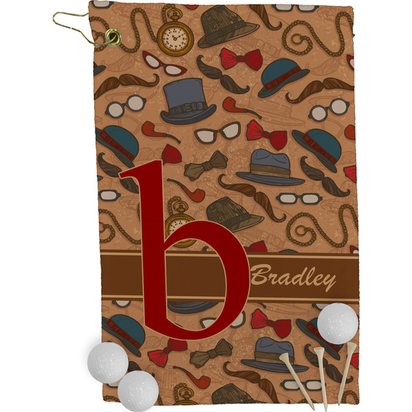 Vintage Hipster Golf Towel (Personalized)