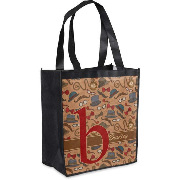 Custom Vintage Hipster Grocery Bag (Personalized)